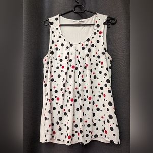 Ricki's polka dot sleeveless blouse